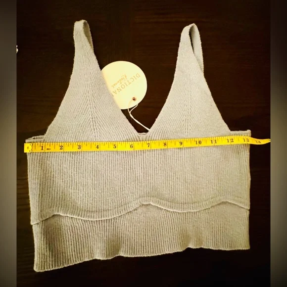 Dictionary Knitwear crop top size L casual Boho retro festival Y2K preppy NWT - Picture 7 of 12